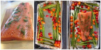 Recipe Image: Baked Salmon with Roasted Vegetables